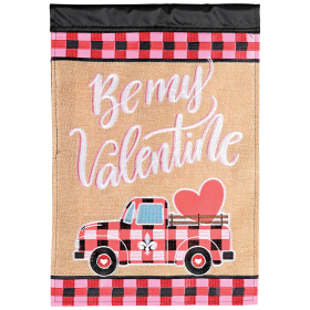 Flag Be My Valentine Truck 13x18