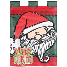 Flag Santa Merry Christmas 13x18