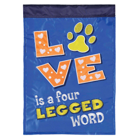 Flag Love A Four Legged Word Dog 13x18