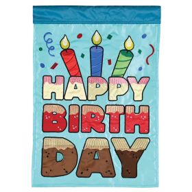 Flag Happy Birthday 13x18