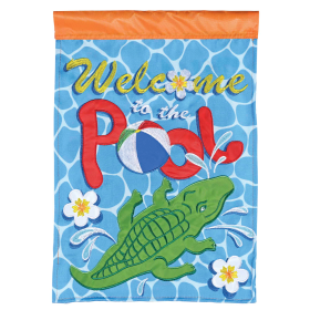 Flag Welcome To The Pool 13x18