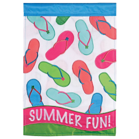 Flag Summer Fun Flip Flops 13x18