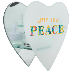 Glass Wall Tealight Always Choose Peace