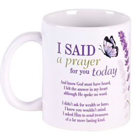 Mug Ceramic Lavender I Said Prayer 11oz