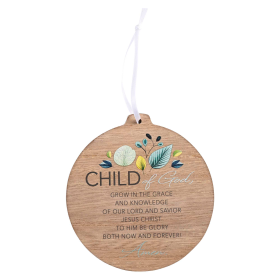 Ornament Child Of God Boy Foliage Wood