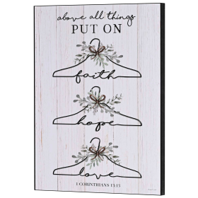 Wall Plaque Faith Hope Love