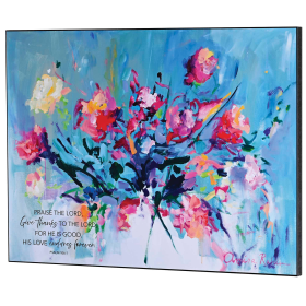 Wall Plaque Floral Praise The Lord