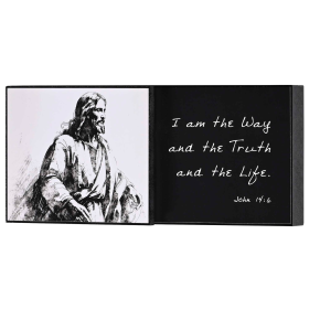 Stacked Wall Plaque Jesus I Am The 9x4