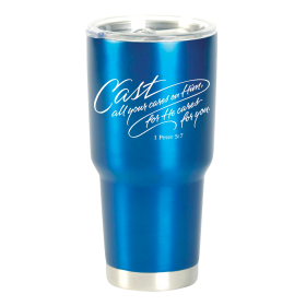Tumbler Cast All Your Cares Blue