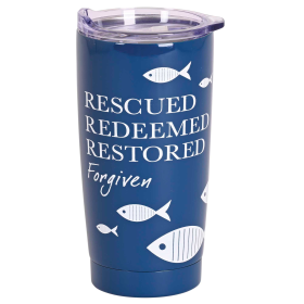 Tumbler Rescued Redeemed Restored Navy
