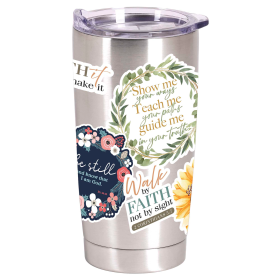 Tumbler Flowers With Scripture 20 Oz