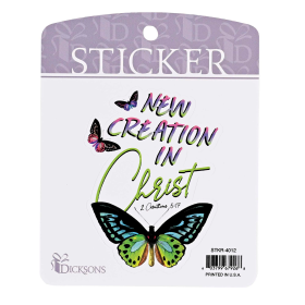 Sticker Butterfly New Creation In Christ