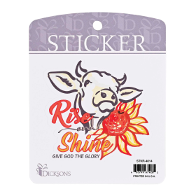 Sticker Cow Rise And Shine And Give God