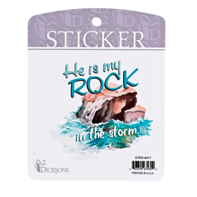 Sticker He Is Rock In The Storm Ps. 18:2