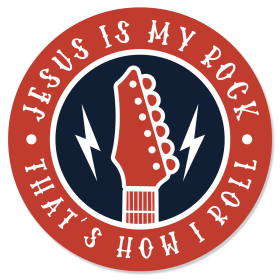Sticker Jesus Is My Rock Guitar
