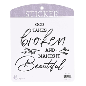 Sticker God Takes Broken And Makes It