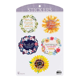 Sticker Flowers With Scripture