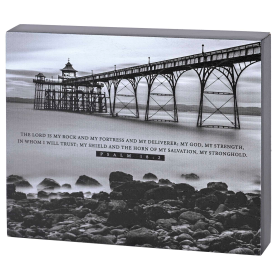 Tabletop Plaque My Rock & Fortress 10x8