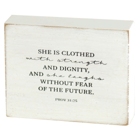 She Is Clothed With Plaque 4"x3"
