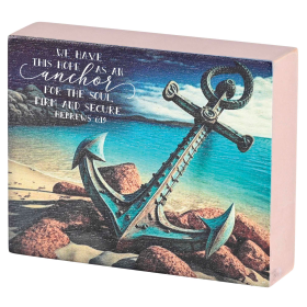 Tabletop Plaque We Have This Hope 4x3