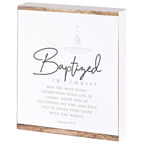 Plaque Baptized In Christ 8x10