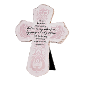 Tabletop Cross Do Not Be Anxious 7H