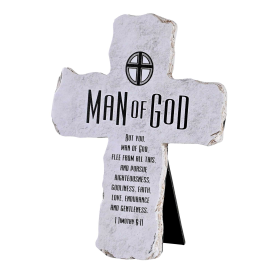 Tabletop Cross Man Of God 7H
