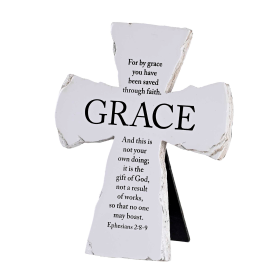 Tabletop Cross Grace Eph. 2:8-9 7H