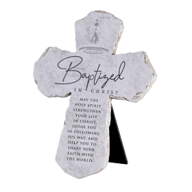 Tabletop Cross Baptized In Christ 7H