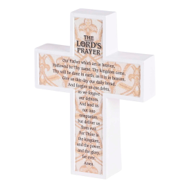 Tabletop Cross The Lords Prayer KJV 6H