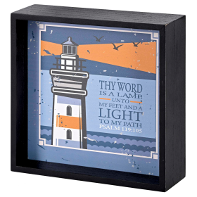 Tabletop 2 Sided Art Lighthouses