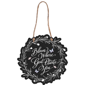 Wall Hanging Metal Floral Wreath Bloom