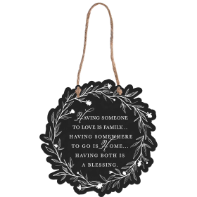 Wall Hanging Metal Wreath Blessing