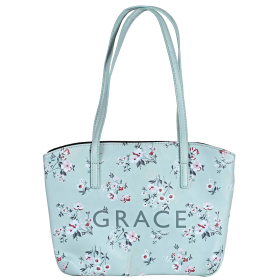 Bible Case Wedge Grace Floral Mint (Color: Green/White, size: L)
